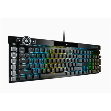 Corsair | K100 RGB Optical | Mechanical Gaming Keyboard | Mechanical Gaming Keyboard | US | Wired | Black/Red