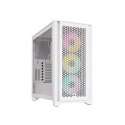 Corsair | Obudowa PC ze szkła hartowanego | iCUE 4000D RGB AIRFLOW | Okno boczne | Biały | Mid-Tower | Zasilacz w zestawie Nie
