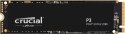 Crucial | SSD | P3 Plus | 500 GB | SSD form factor M.2 2280 | SSD interface PCIe NVMe Gen 3 | Read speed 3500 MB/s | Write speed