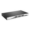 D-Link | Przełącznik Metro Ethernet | DGS-1210-28P/ME | Zarządzany L2 | Do montażu w szafie | Porty 1 Gb/s (RJ-45) w ilości 24 |