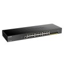 D-Link | Stackowalny przełącznik Smart Managed z łączami 10G | DGS-1250-28X/E | Zarządzany przez Internet | Możliwość montażu w