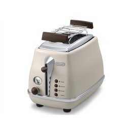 Delonghi | Toster | CTOV 2103.BG | Moc 900 W | Liczba gniazd 2 | Materiał obudowy Stal nierdzewna | Beigi