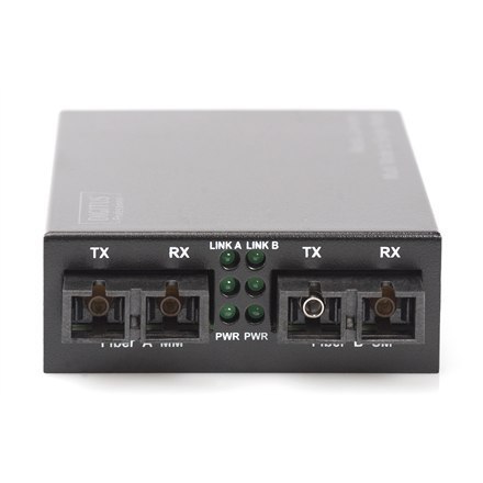 Digitus | Fast Ethernet Media Converter wielomodowy SC do jednomodowego SC, długość fali 1310nm | DN-82024 | SC | SC