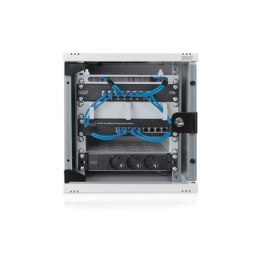 Digitus | Szafa ścienna 6U | DN-10-05U-1 | Szara | Klasa bezpieczeństwa IP20; kąt otwarcia drzwi 200°; Zamykane drzwi ze szkła b