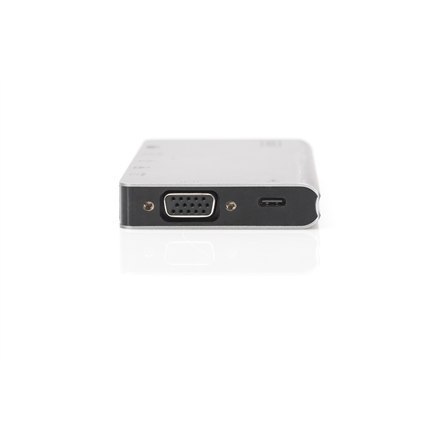Digitus | USB-C Multiport Travel Dock | DA-70866 | Stacja dokująca | Porty Ethernet LAN (RJ-45) 1 | Porty VGA (D-Sub) 1 | Porty