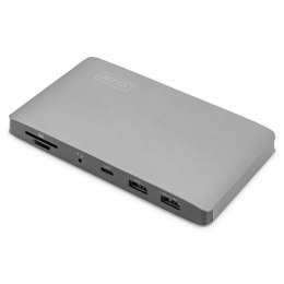 Digitus | Uniwersalna stacja dokująca | Stacja dokująca | Porty Ethernet LAN (RJ-45) | Ilość portów VGA (D-Sub) | Ilość portów D