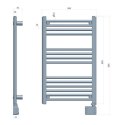 Elektryczny grzejnik łazienkowy LED | AD 7824 | Grzejnik | 600 W | Biały | IP24
