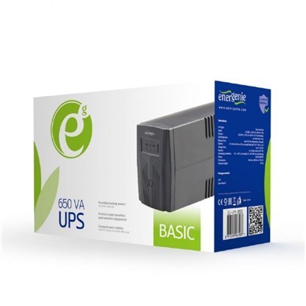EnerGenie | EG-UPS-B650 "Basic 650" UPS, Shuko output sockets | 650 VA | 220V±28% V | AC 220V±10% V