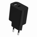 Gembird 2-port universal USB charger (A+C), 2.4 A | TA-UC-2AC12-01-BK