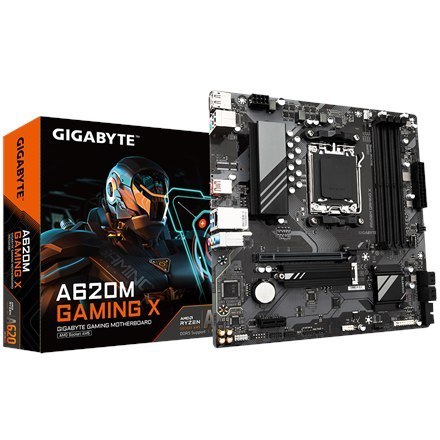 Gigabyte | A620M GAMING XG10 | Rodzina procesorów AMD | Gniazdo procesora AM5 | DDR5 DIMM | Gniazda pamięci 4 | Obsługiwane inte