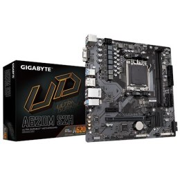 Gigabyte | A620M S2H 1.0 M/B | Rodzina procesorów AMD | Gniazdo procesora AM5 | DDR5 DIMM | Gniazda pamięci 2 | Obsługiwane inte