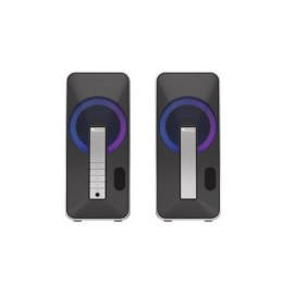 Głośniki do komputera Genesis Helium 100BT RGB Bluetooth, Srebrno-Czarne, 10W RMS, Gaming Speakers, Bezprzewodowe - High-quality