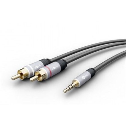 Goobay 79066 MP3 jack to cinch audio adapter cable, 5 m
