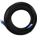 Goobay | CAT 6 Outdoor-patch cable U/UTP | 94389 | 15 m | Black | Wstępnie okablowany, nieekranowany kabel LAN z wtykami RJ45 do