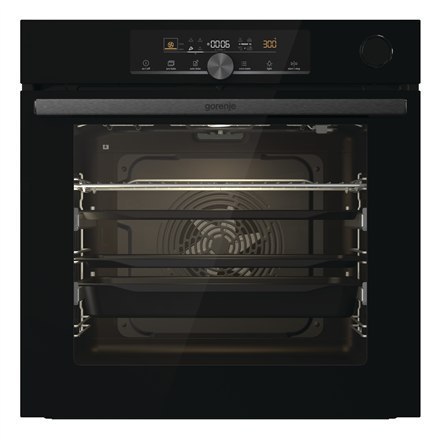 Gorenje | BSA6747A04BG | Piekarnik | 77 L | Wielofunkcyjny | EcoClean | Sterowanie mechaniczne | Funkcja pary | Tak | Wysokość 5