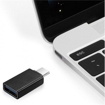 Kabel USB Type A 4-pin żeński do USB-C 24-pin męski - czarny