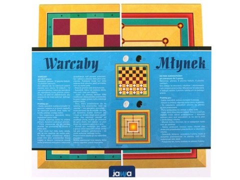 Jawa Gra planszowa strategiczna 2w1 WARCABY + MŁYNEK dla rywali GR0089
