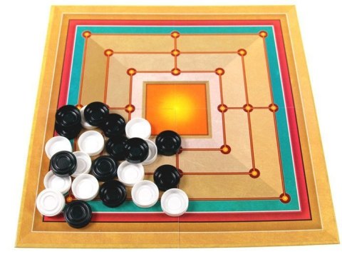 Jawa Gra planszowa strategiczna 2w1 WARCABY + MŁYNEK dla rywali GR0089