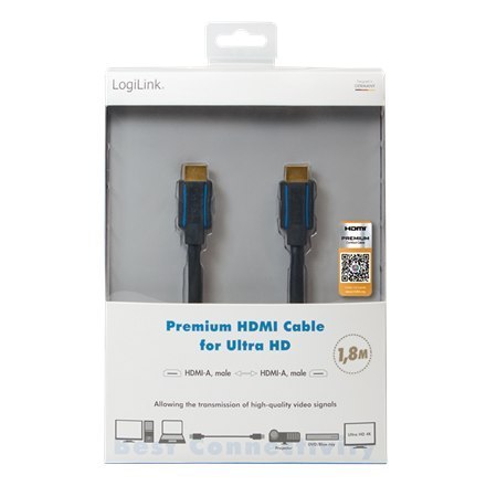 Logilink | Male | 19 pin HDMI Type A | Male | 19 pin HDMI Type A | 1.8 m | Black