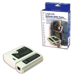 Logilink | Tester kabli RJ11, RJ12 i RJ45 z jednostką zdalną
