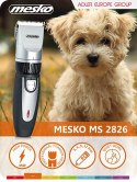 Mesko | MS 2826 | Maszynka do strzyżenia włosów dla zwierząt domowych | Przewodowa / Bezprzewodowa | Czarna / Srebrna