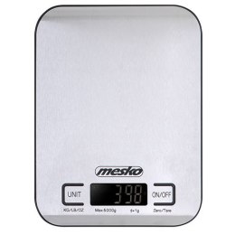 Mesko | Waga kuchenna | MS 3169 czarny | Maksymalna waga (udźwig) 5 kg | Podziałka 1 g | Typ wyświetlacza | Inox/czarny
