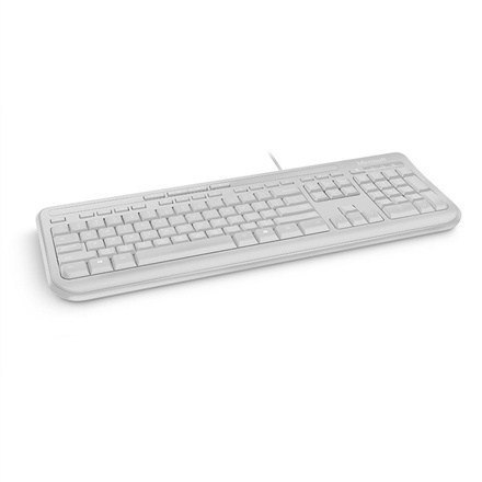 Microsoft | ANB-00032 | Klawiatura przewodowa 600 | Standardowa | Przewodowa | PL | 2 m | Biała | Angielska | 595 g