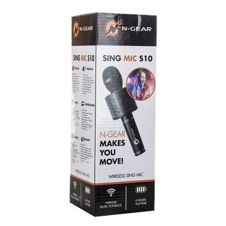 N-Gear | Sing Mic S20 Bluetooth Karaoke Disco Microphone | Yes | Black | Yes | kg