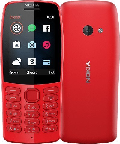 Nokia | 210 | Red | 2.4 " | TFT | 240 x 320 pixels | 16 MB | N/A MB | Dual SIM | Bluetooth | 3.0 | USB version microUSB | Main c