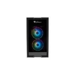 Obudowa GENESIS IRID 353 ARGB, Micro Tower, 2xUSB 2.0, 2x Jack, 1xUSB 3.0, Czarny | Genesis | IRID 353 ARGB | Czarny | ATX | Zas
