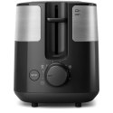 Philips | HD2517/90 Daily Collection | Toster | Moc 830 W | Liczba gniazd 2 | Materiał obudowy tworzywo sztuczne | Czarny/stal n