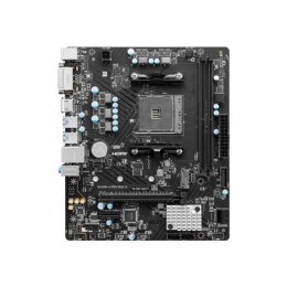 Płyta główna MSI B450M-A PRO MAX II, obsługująca procesory AMD z gniazdem AM4, DDR4. Interfejsy dla dysków SATA i M.2 z łączem n