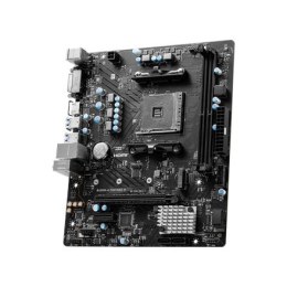 Płyta główna MSI B450M-A PRO MAX II, obsługująca procesory AMD z gniazdem AM4, DDR4. Interfejsy dla dysków SATA i M.2 z łączem n