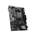 Płyta główna MSI B450M-A PRO MAX II, obsługująca procesory AMD z gniazdem AM4, DDR4. Interfejsy dla dysków SATA i M.2 z łączem n