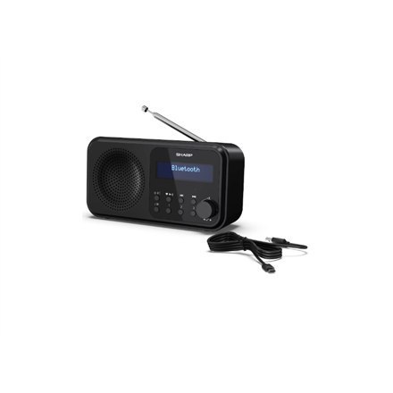 Przenośne radio cyfrowe Sharp DR-P420(BK) Tokyo, FM/DAB/DAB+, Bluetooth 5.0, zasilanie USB lub bateryjne, czarny Sharp | czarny