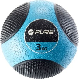 Pure2Improve | Piłka lekarska, 3 kg | Czarno/Niebieska