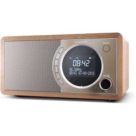 Radio cyfrowe Sharp DR-450(BR), FM/DAB/DAB+, Bluetooth 4.2, funkcja alarmu, brązowy | Sharp | Radio cyfrowe | DR-450(BR) | brązo