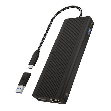 Raidsonic | Stacja dokująca Icy Box 9-w-1 USB Type-C i Type-A z podwójnym wyjściem wideo | IB-DK4080AC | Stacja dokująca | Porty