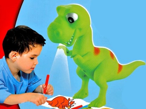 Dinozaur T-rex Rzutnik projektor + pisaki TA0048 Dinozaur T-rex Rzutnik projektor + pisaki TA0048