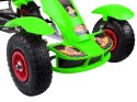 Zielony sportowy GOKART na pedały dla dzieci do 50kg Pompowane koła SP0209