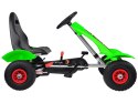 Zielony sportowy GOKART na pedały dla dzieci do 50kg Pompowane koła SP0209