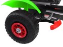 Zielony sportowy GOKART na pedały dla dzieci do 50kg Pompowane koła SP0209
