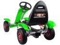 Zielony sportowy GOKART na pedały dla dzieci do 50kg Pompowane koła SP0209