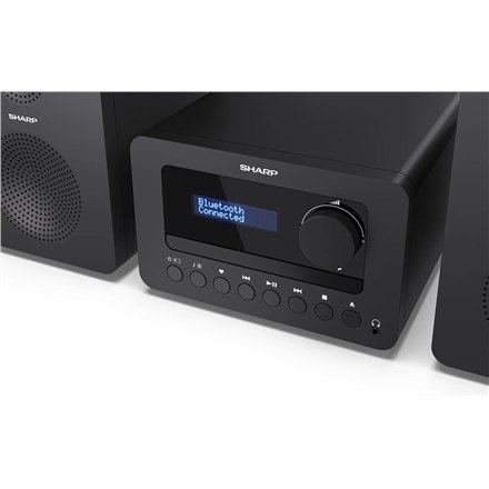 Sharp XL-B520D(BK) Tokyo Hi-Fi Micro System 2.0, FM/DAB/DAB+/USB, CD, Bluetooth 5.0, Aux-in, czarny | Sharp | Tokyo Hi-Fi Micro