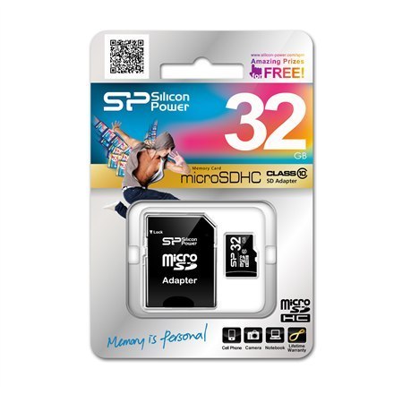 Silicon Power | 32 GB | MicroSDHC | Pamięć flash klasy 10 | Adapter SD