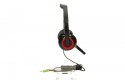 Słuchawki stereo Gembird MHS-002 z wbudowanym mikrofonem, złączem 3,5 mm, kolor czarno-czerwony. Gwarancja 24 miesiące.