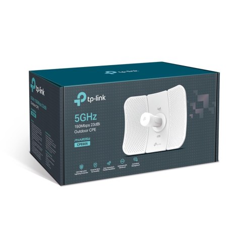 TP-LINK | 5GHz 150Mbps 23dBi Outdoor CPE | CPE605 | 802.11n | 150 Mbit/s | 10/100 Mbit/s | Ethernet LAN (RJ-45) ports 1 | Mesh S