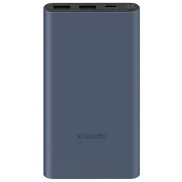 Xiaomi | Power Bank | 10000 mAh | 1 x USB-C, 2 x USB A | Niebieski