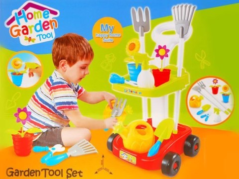 Zestaw ogrodnika z wózkiem konewka grabki ZA1973