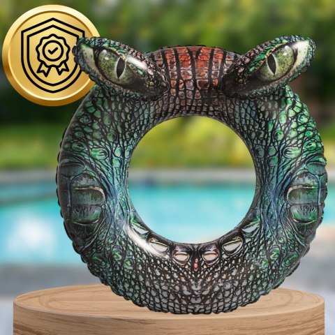 BESTWAY KOŁO DMUCHANE DO PŁYWANIA KÓŁKO PLAŻOWE KROKODYL DUŻE 91 CM